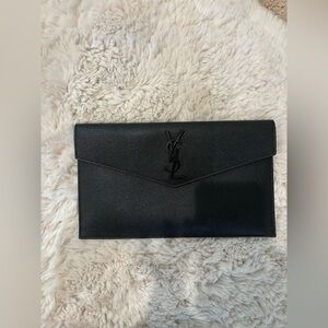 Uptown YSL Pouch in Grained Leather